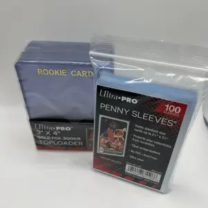 Ultra Pro 3X4 GOLD ROOKIE 35pt Toploaders 1 Pack of 25 AND 100 SLEEVES