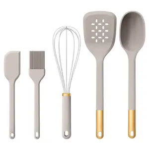 5-Piece Kitchen Tool Set, Porcini Taupe, Dishwasher safe