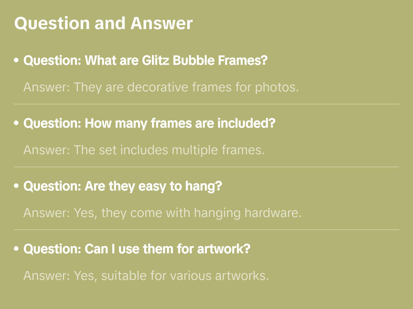 Glitz Bubble Frames