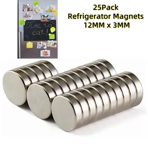 25 Pack Small Neodymium Magnets, Refrigerator Magnets – Strong Rare Earth Magnets for Whiteboard, Crafts, Kitchen Cabinet, Office & DIY Projects