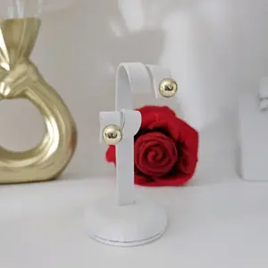 valdiviajewelry #2387 Ball stud earring, 14k gold plated, High Quality