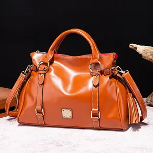 Retro Handmade Plant Soft Feeling Handbag, Shoulder Cross, Commuter Women's Bag, Large, Multi-color