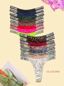LOVE SECRET Design 3-6 PACKS Sparkling A+ class rhinestone thongs /T-back/ briefs (2 style 16 colors)  to choose , Nylon+Spandex+Cotton, high quality, comfortable and fresh underwear,panties,suitable for daily life, sports, four-season multi-pack fashion