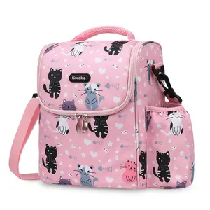 Cartoon Insulated Lunch Bag Set, Cute Bento Bag, Portable Outdoor Picnic Essentials, Durable & Convenient Design, Perfect for Daily Use
