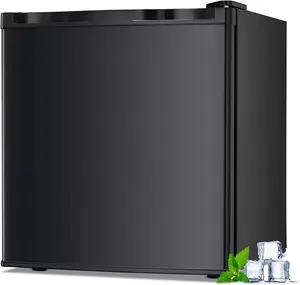 1.1 Cu.ft Small Upright Freezer, Mini Freezer with Removable Shelves, Adjustable Thermostat, Reversible Door Hinge, Quiet for Home/Dorm/Office/Kitchen outdoorfun