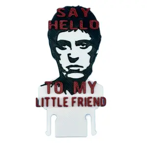 Tony M “Say hello to my little friend” Scar Face hard Hat clip 3D printed