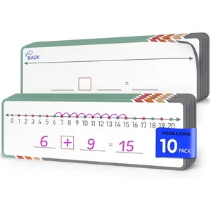 Dry Erase Number Line for Students 4x12 Small White Board Dry Erase Sheets Math Manipulatives Number Lines for Classroom Supplies Teacher Pack 10 Sheets