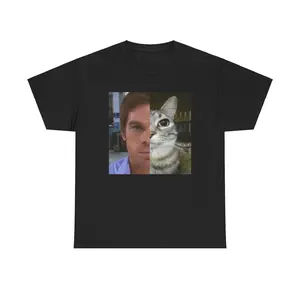 Dext Morgan Tee Funny Cat Meme T-Shirt Unisex Heavy Cotton Graphic Tee for Dexter Fans TV Show Lovers Soft 100% Cotton Relaxed Fit