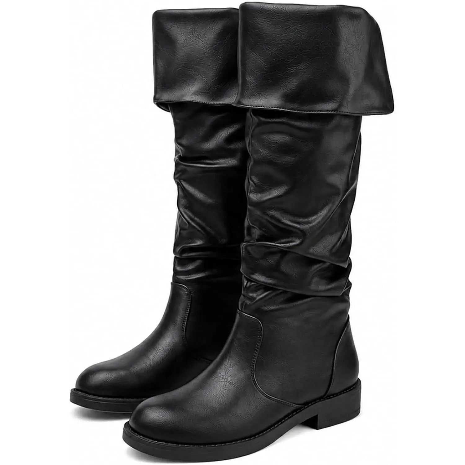 Pirate Boots Women Renaissance Medieval Boots Gothic Cosplay Costume Viking Black