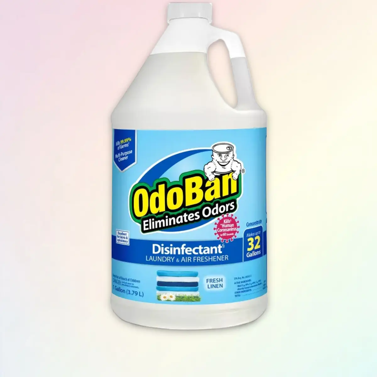 Odoban Fresh Linen Disinfectant Concentrate 1gal - for Home, Disinfectant, Odor Eliminator