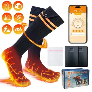 Washable Electric Heated Socks Rechargeable 10000mAh Battery Men Women Winter Foot Warmer Waterproof Modal Core Yarn Full Foot Heating