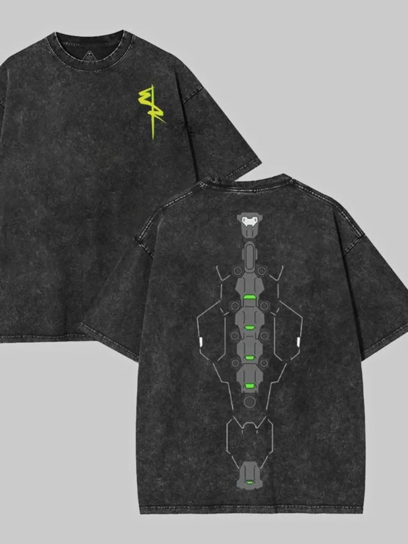 Oversize Graphic Tshirt, Unisex Retro Cyberpunk Streetwear Apparel in Soft Washed Cotton - Free Expedited Shipping, Graphic Tee, Mens Clothing
