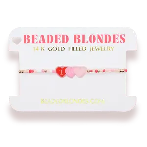 I Luv U Candy Heart Sprinkle Bracelet