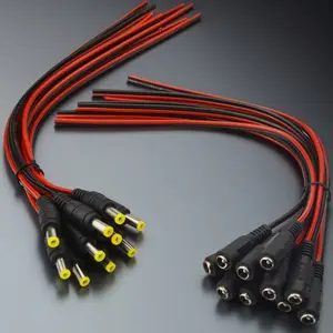 12V DC Power Connector Kit, 5.5x2.1mm Male Female Plugs, LED Strip Adapter Cable, CCTV Camera Wiring Tool, 5/20/50 Pcs Universal Electrical Connectors