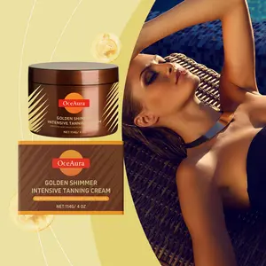 Golden shimmering intensive tanning cream that keeps skin hydrated and radiant during the tanning process. Cleansing Cosmetic body care products