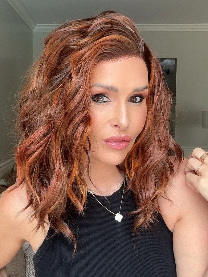 IMstyle Clara Copper Red with Highlight Light Wavy Glueless Pre-plucked Natural Hairline 13*4 Lace Front Synthetic Wigs