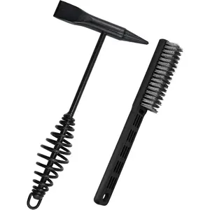 Chipping Hammer and Wire Brush Set  10.6 in Heavy Duty Welding Hammer with Spring Handle and Steel Bristle Brush, Welding Tools and Accessories for Weld Slag Removal