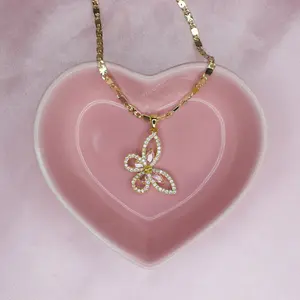 Pink Butterfly Necklace