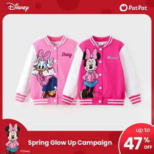 Disney Minnie Mickey Stitch Princess Frozen Elsa Marvel Jacket Lightweight Coat Button-Up Color Block Sweatshirt for Kids 2-14 Years Casual Playful，SprIngGIowUp ,RefreshedLook