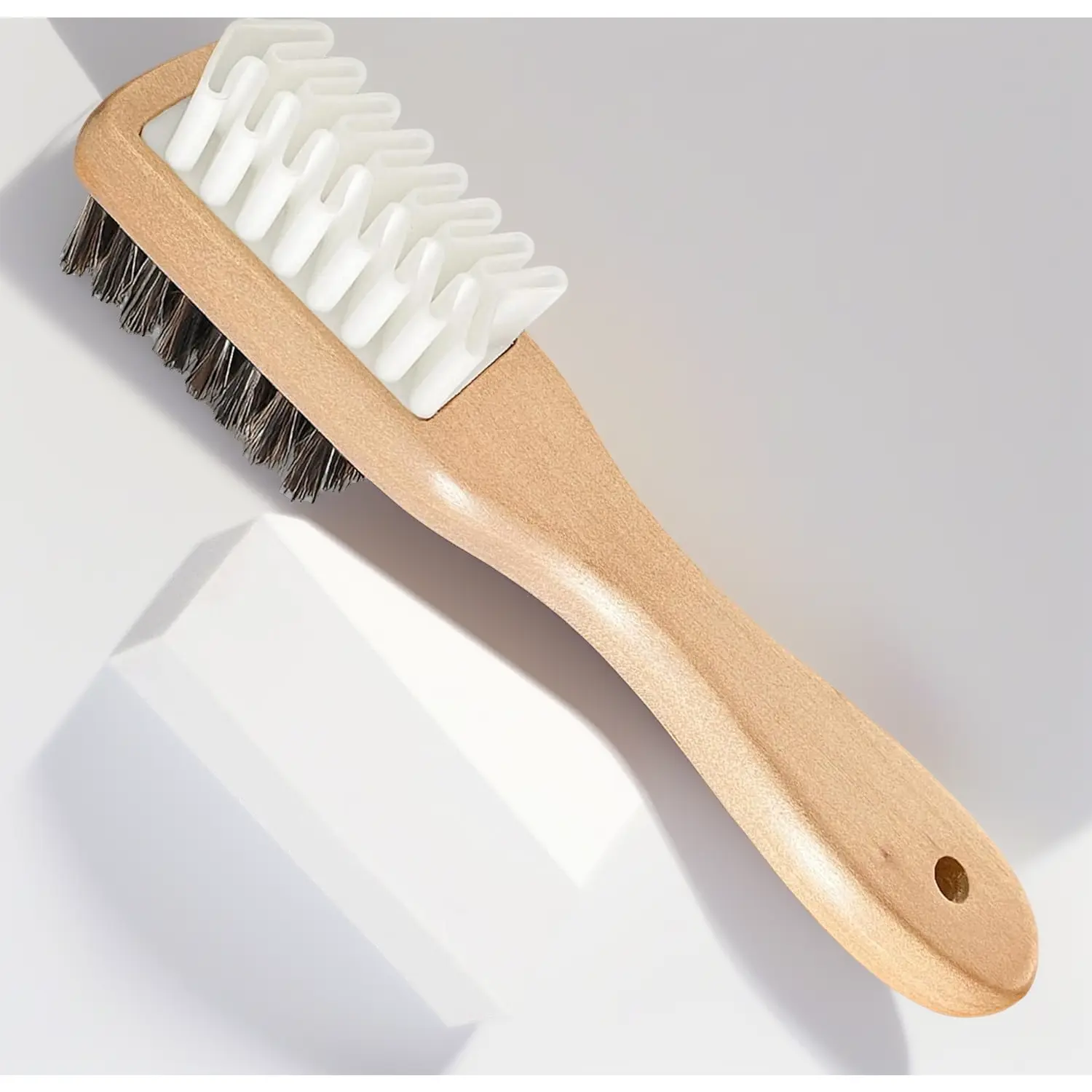 2-in-1 Suede & Nubuck Footwear Cleaning Kit - Bristle Brush (Brass, Crepe), Eraser, Stain Removal Tool for Stubborn Stains, Shoe & Boot Nap Restoration