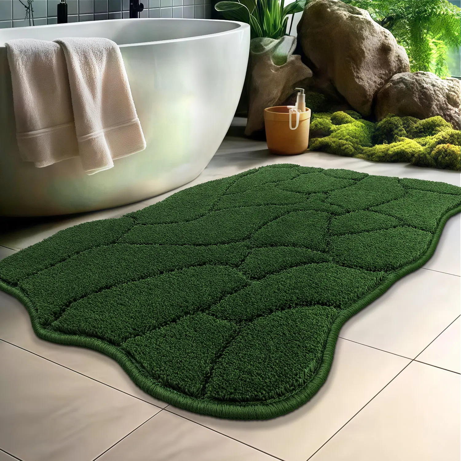 BSICPRO Large Non-Slip Bathroom Rug Runner, Soft Absorbent Quick-Dry Microfiber Bath Mat, Machine-Washable Home Decor Carpet for Entryway #apartment#accessory#indoor#area#comfortable#carpet#entryway#home#essential vintage boho pile area rug modern indoor