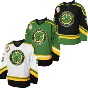 St. Patrick's Day Ross The Boss Reilly Goon Movie Hockey Jersey #3, Stitched Celtic Clover, Halloween Sports Fanwear, Embroidery, S-3XL, TikTok Viral Friday 13th Unisex Football Athletic Workout Clothing Athletic Training Apparel Casual