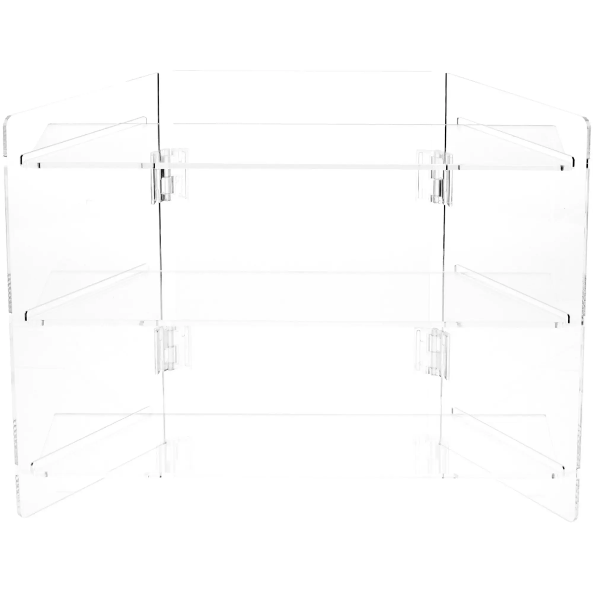 Plymor Clear Acrylic Portable Folding 3-Shelf Display