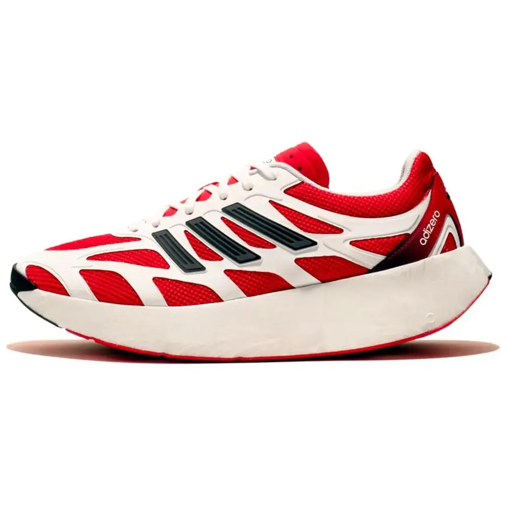 Adidas Adizero Aruku 'White Pure Ruby' Men's Lightweight Running Sneakers - Responsive Cushioning, Breathable Mesh Upper, Rubber Sole, True Size, Light Training & Casual Use, US M 10 Available (US Sizes 6-12)