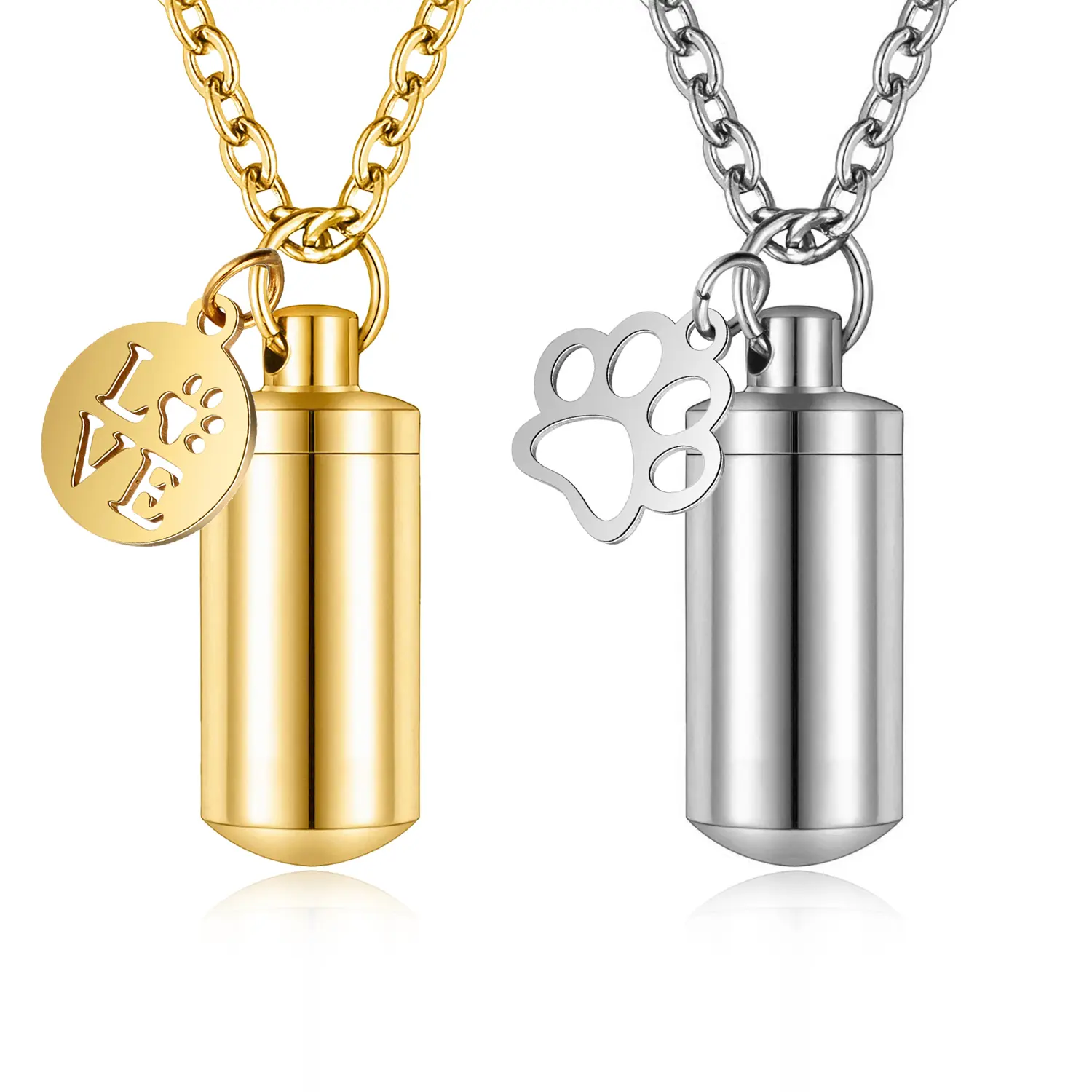 OIDEA Pet Memorial Photo Locket Necklace - Stainless Steel, Rust-Resistant Metal Construction, Animal Charm Memory Loop Pendant for Women, Dog Cat Keepsake Jewelry, Rust-Resistant Necklaces, Metal Construction Necklaces
