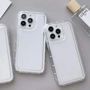 Crystal Airbag Shock Absorbent Flexible TPU Phone Shell Compatible with iPhone 17 Air, 16 Pro, 15, 14 Plus, 13, 12, 11 Pro Max, High Transparency Display Original Phone Tone, Basic Durable Protective Phone Cover