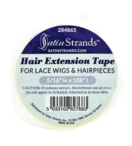 Satin Strands Hair Extension Tape Roll, Clear Doublesided Tape, Strong Hold