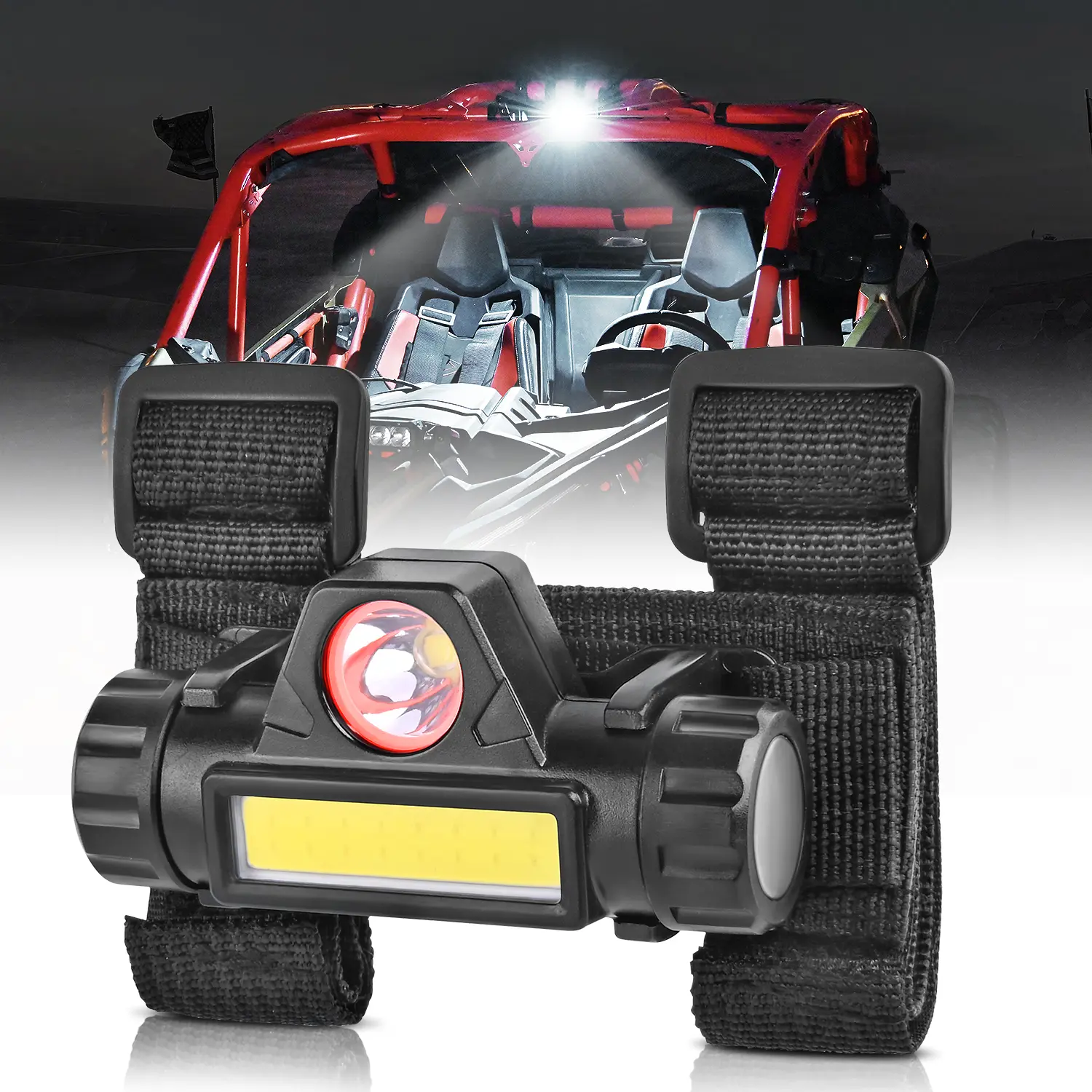 Nilight UTV LED Offroad Light, Universal 1.5”-2.0” Roll Bar Mount, Spot-Flood Combo Beam Interior Fixture for UTVs, Can-Am, Polaris RZR, Automotive Light Bars, Led Offroad Lights