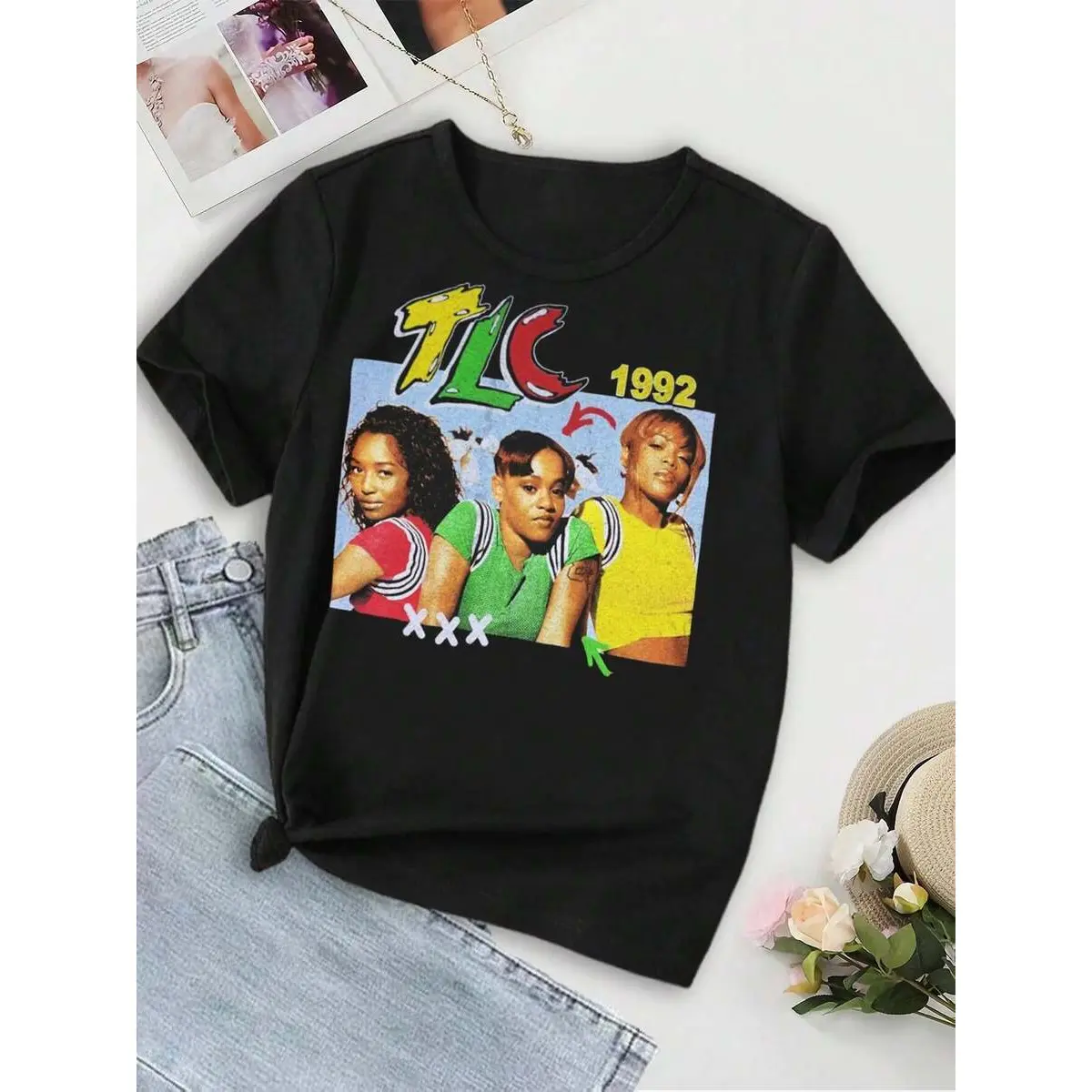 Vintage TLC Women's T-Shirt |     Retro 90s Graphic Tee |     Women's Fashion Tee