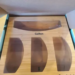 Eideal Home Bamboo Ziploc Bag Storage Organizer