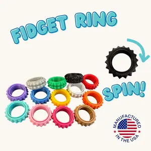 Little Ouchies Grippie Spin Ring – Anxiety Spinner Ring, Fidget Ring for Stress Relief, ADHD & Autism Focus, BFRB & Skin Picking Support, Discreet Wearable Sensory Tool for Adults