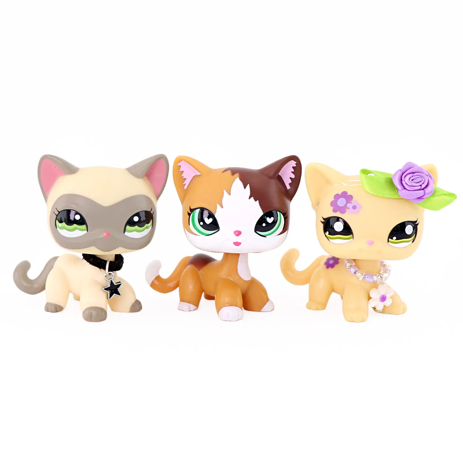 3 PCS Wiggle‑Head Mini Animal Figurines Set With Matching Accessories Cow Rabbit Dog Cartoon Small Figure Toys Collectible Desktop Ornament For Kids Play Collection Birthday Holiday Gift