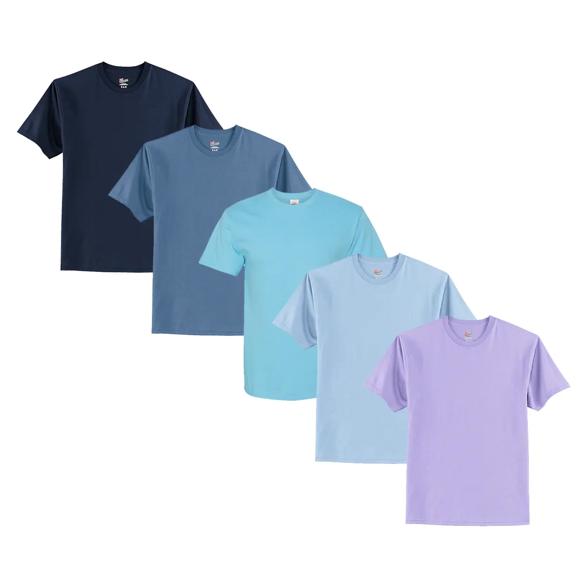 Hanes Cotton Unisex Authentic Jersey T-Shirts for Women & Men, Multi Pack Crew Neck Bulk Undershirts - 15 Different Colors