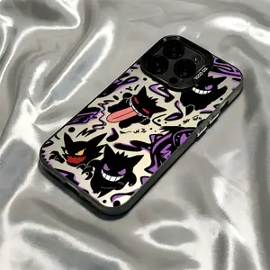 Hot Gengar Anime Phone Case Suitable for iPhone 16, 15, 14, 13, 12, 11 Pro Max, X, XR, XS Max, 8, 12 Plus - Anti-Drop Protective Matte Back Cover Protector