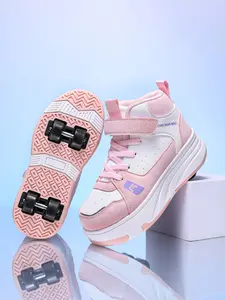 Unisex Kids Roller Skates with Wheels, Adjustable Straps, Durable Tpr Sole, Suitable for Ages 8-14, All Seasons Outdoor Sports Shoes