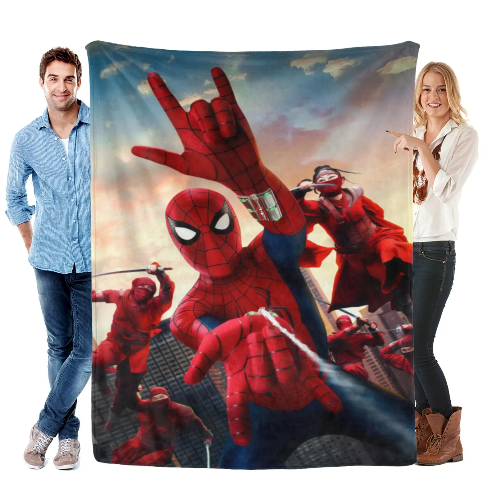 Marvel Spider-Man Flannel Blanket Super Soft Lightweight Gift For True Fans Home Decor Couch Bed And Living Room