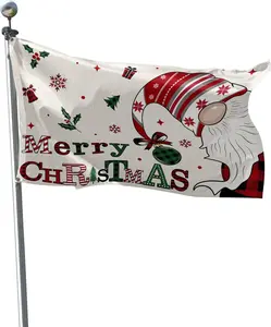 Merry Christmas Flags 2x3 Ft Garden Flag Polyester Double Sided Printing Yard Flag for Outdoor House Yard Indoor Outdoor Flag Holiday Banner Decor Gift - Cute Dwarf Christmas Decorations