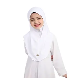 Instant one piece Hijab - White, Simple Design, Comfortable Fit, Ideal for Everyday Wear, islamic school or sunday school