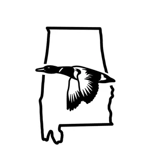 Waterfowl Duck State Decal for Trucks, Cars, and More - Easy Application, Convenient Customization, No Residue or Damage