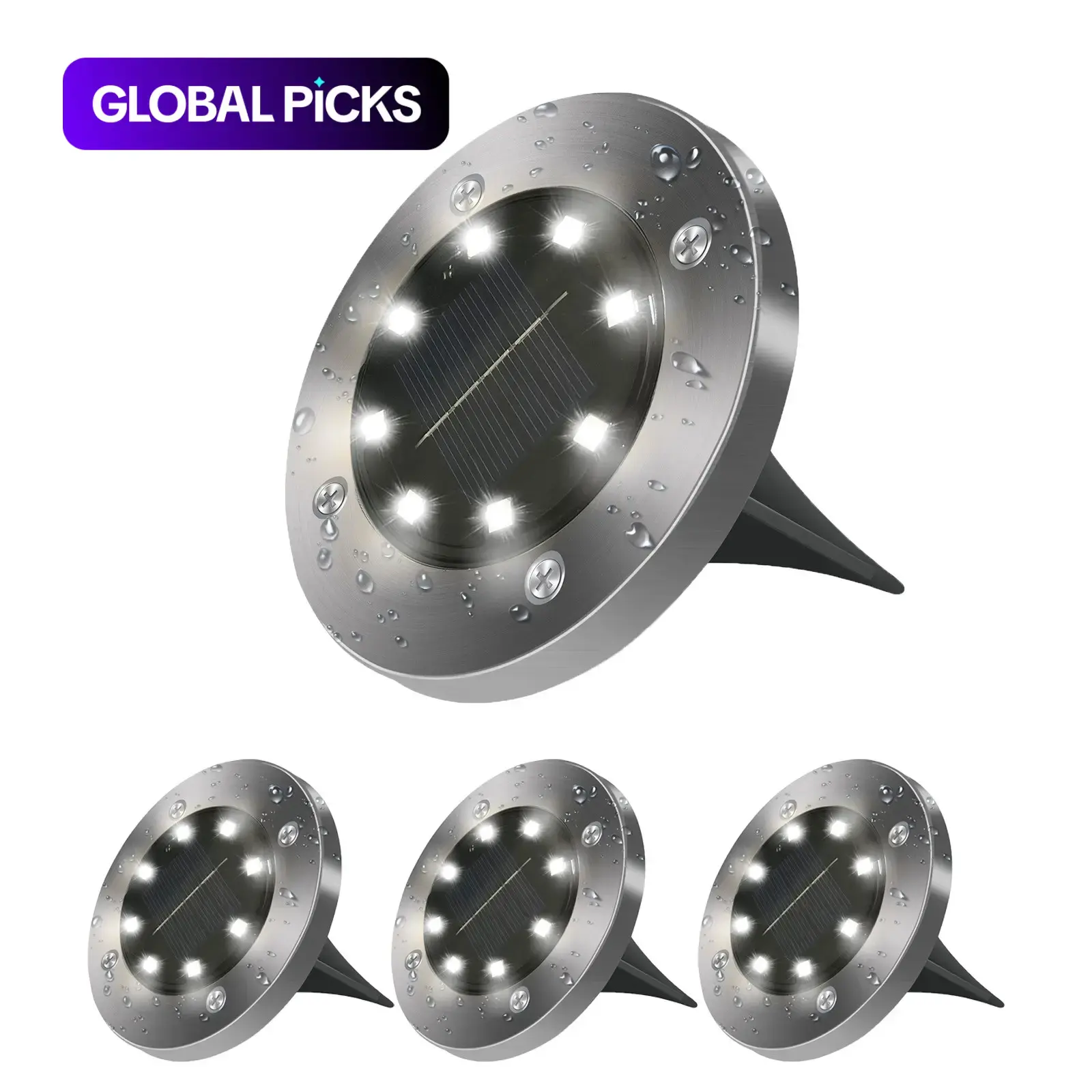 Solar-Powered Outdoor LED Lights, Solar Pathway Lamp IP65 Waterproof In-Ground Garden Lights for Steps, Paths, Patios and Yard Lighting Solar Garden Lamps #GLOBAL PICKS