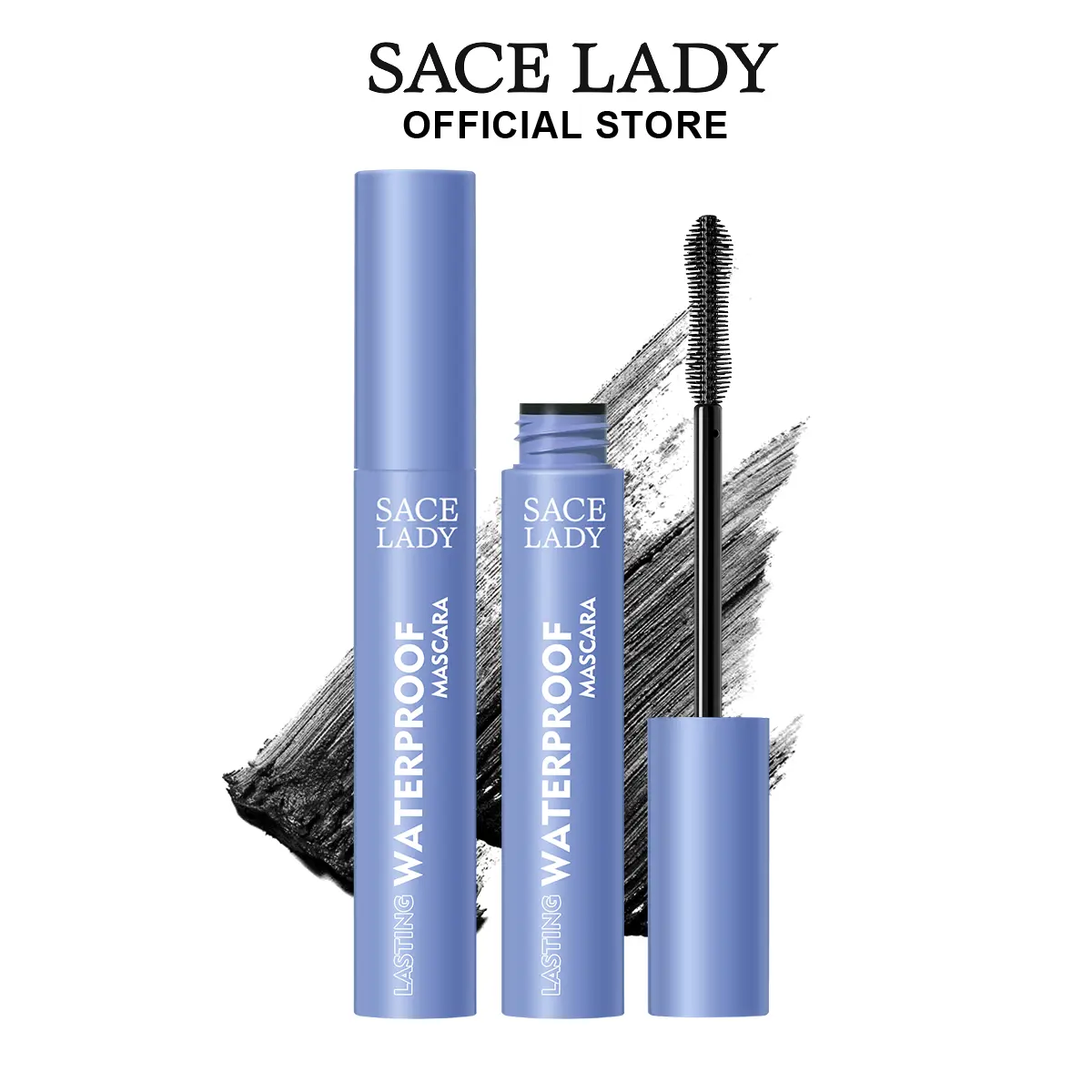 SACE LADY Black Mascara Waterproof Volume LengtheningSmudge-proof Eyelashes Curler Cosmetic Eye Makeup SummerFinds