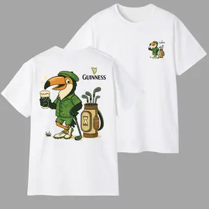 Guinness Golf T-Shirt Toucan Beer Graphic Tee for Men and Women, St. Patrick’s Day Irish Beer Shirt, Funny Pub Vibes Unisex Tee, Casual Streetwear Outfit, Gift for Beer Lovers, Gift for Dad, Casual Streetwear Unisex Top