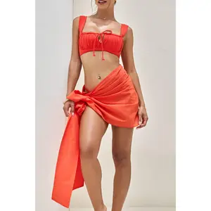 Minimoon Short Sarong - Poppy