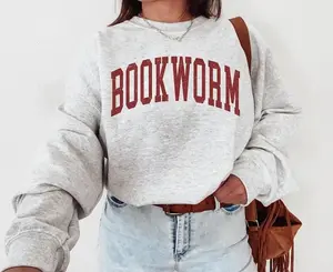 Bookworm Crewneck Sweatshirt, Bookish Gift