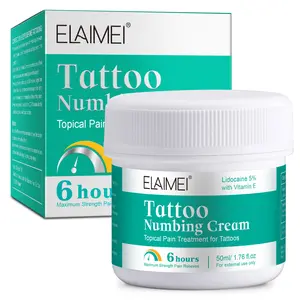 50ML Tattoo Numbing Cream with Menthol for Pain Relief, Gentle Non-Irritating Formula Suitable for Tattoos, Piercings & Waxing Care