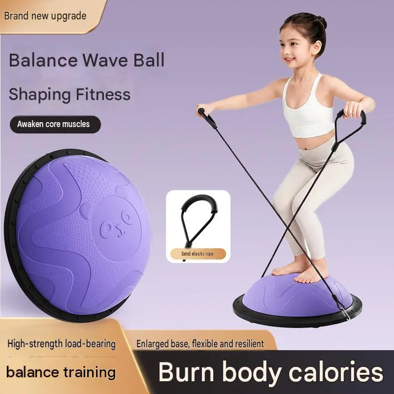 Kids Balance Dome Trainer, Outdoor Sensory Balance Ball for Active Kids, Improve Coordination & Core Strength, Indoor Outdoor Exercise Play Toy,Pilates Yoga Big Ball Yoga Gym Poppy Ball